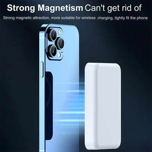 Wireless Portable Charger Mini Magnetic 5000Mah/10,000Mah Mobile Power for Iphone 15/14/13/12/Mini/Pro/Pro M Ax-Gray
